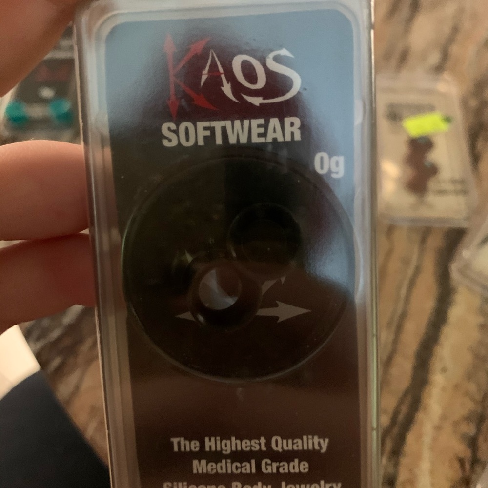 Black KAOS Softwear 0g plugs